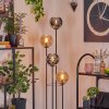 Koyoto lampa stojąca 30 cm bursztynowy, chrom, przydymiony, 4-punktowe