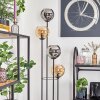 Koyoto lampa stojąca 30 cm bursztynowy, chrom, przydymiony, 4-punktowe