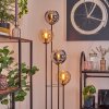 Koyoto lampa stojąca 30 cm bursztynowy, chrom, przydymiony, 4-punktowe
