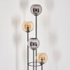 Koyoto lampa stojąca 30 cm bursztynowy, chrom, przydymiony, 4-punktowe