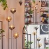 Koyoto lampa stojąca 30 cm bursztynowy, przezroczysty, przydymiony, 4-punktowe