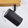 Gesteira lampa sufitowa, spot sufitowy kolory naturalne, czarny, 3-punktowe