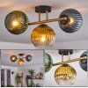 Koyoto Lampa sufitowa, Kula świetlna 30 cm Złoty, Czarny, 3-punktowe