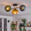 Koyoto Lampa sufitowa, Kula świetlna 30 cm Złoty, Czarny, 3-punktowe
