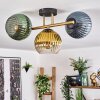 Koyoto Lampa sufitowa, Kula świetlna 30 cm Złoty, Czarny, 3-punktowe