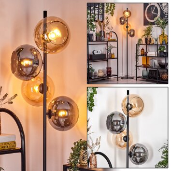 Apedo lampa stojąca bursztynowy, przydymiony, 4-punktowe