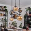 Gastor Lampa wisząca, Kula świetlna, Lampa wisząca W kolorze bursztynu, Przydymiony, 6-punktowe