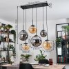 Gastor Lampa wisząca, Kula świetlna, Lampa wisząca W kolorze bursztynu, Przydymiony, 6-punktowe