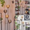 Koyoto lampa stojąca 30 cm bursztynowy, chrom, przydymiony, 4-punktowe