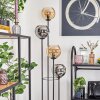 Koyoto lampa stojąca 30 cm bursztynowy, chrom, przydymiony, 4-punktowe