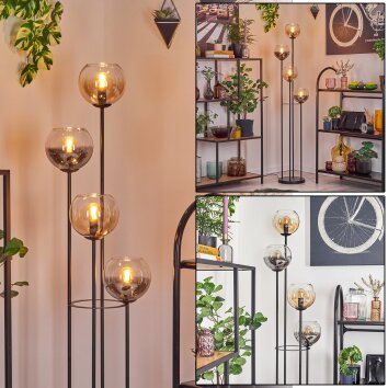Koyoto Lampa stojąca 30 cm W kolorze bursztynu, Przezroczysty, Przydymiony, 4-punktowe