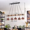 Ripoll lampa wisząca, kula świetlna, lampa wisząca kolory naturalne, czarny, 5-punktowe