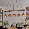 Ripoll lampa wisząca, kula świetlna, lampa wisząca kolory naturalne, czarny, 5-punktowe