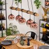 Ripoll lampa wisząca, kula świetlna, lampa wisząca kolory naturalne, czarny, 5-punktowe