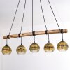 Ripoll lampa wisząca, kula świetlna, lampa wisząca kolory naturalne, czarny, 5-punktowe