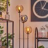 Koyoto Lampa stojąca 30 cm Ciemne drewno, Czarny, 3-punktowe