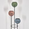 Koyoto lampa stojąca 30 cm ciemne drewno, czarny, 3-punktowe