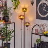 Koyoto lampa stojąca 30 cm ciemne drewno, czarny, 3-punktowe