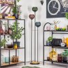 Koyoto lampa stojąca 30 cm ciemne drewno, czarny, 3-punktowe