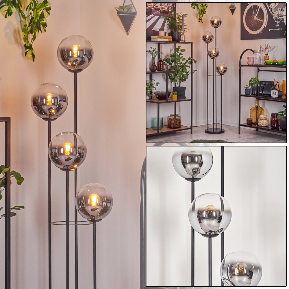 Gastor Lampa stojąca 30 cm Chrom, Przezroczysty, Przydymiony, 4-punktowe main product photo