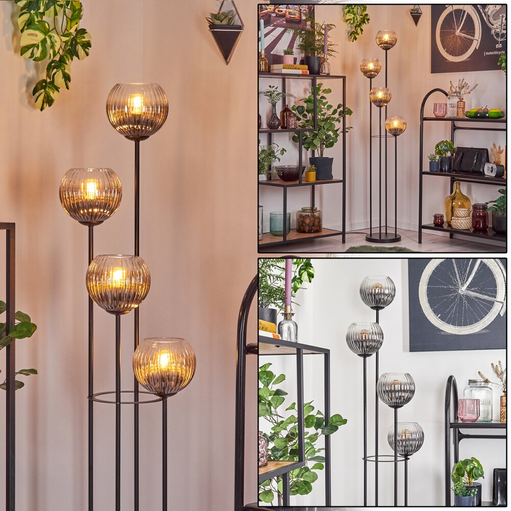 Koyoto Lampa stojąca 30 cm Przezroczysty, Przydymiony, 4-punktowe main product photo
