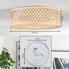 Barroco lampa sufitowa LED kolory naturalne, biały, 1-punktowy