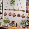 Ripoll lampa wisząca, kula świetlna, lampa wisząca kolory naturalne, czarny, 5-punktowe