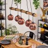 Ripoll lampa wisząca, kula świetlna, lampa wisząca kolory naturalne, czarny, 5-punktowe