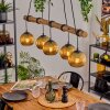 Ripoll lampa wisząca, kula świetlna, lampa wisząca kolory naturalne, czarny, 5-punktowe