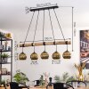 Ripoll lampa wisząca, kula świetlna, lampa wisząca kolory naturalne, czarny, 5-punktowe
