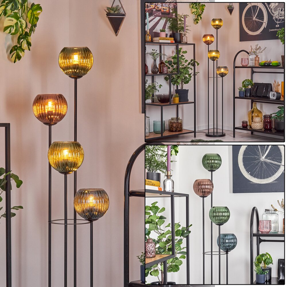 Koyoto Lampa stojąca 30 cm Niebeieski, Zielony, W kolorze miedzi, 4-punktowe main product photo