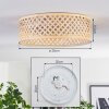 Barroco lampa sufitowa LED kolory naturalne, biały, 1-punktowy