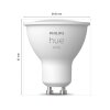 Philips Hue White LED GU10 5,2 Wat 2700 Kelwinów 400 Lumenów Philips Hue White LED GU10 5,2 Wat 2700 Kelwinów 400 Lumenów