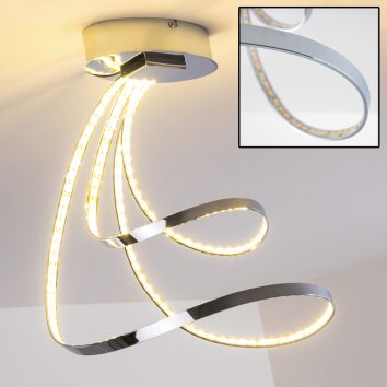 Sepino lampa sufitowa LED Chrom, 1-punktowy