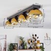 Koyoto  Lampa Wisząca Szkło 15 cm Złoty, Przezroczysty, 4-punktowe