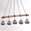 Ripoll Lampa wisząca, Kula świetlna, Lampa wisząca Ecru, Czarny, 5-punktowe