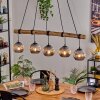 Ripoll Lampa wisząca, Kula świetlna, Lampa wisząca Ecru, Czarny, 5-punktowe