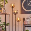 Koyoto Lampa stojąca 30 cm Jasne drewno, Czarny, 3-punktowe