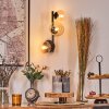 Chehalis Kula świetlna, Lampa ścienna 23 cm W kolorze bursztynu, Przezroczysty, 3-punktowe