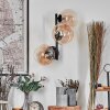 Chehalis Kula świetlna, Lampa ścienna 33 cm W kolorze bursztynu, Przezroczysty, 3-punktowe