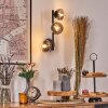 Chehalis Kula świetlna, Lampa ścienna 23 cm Chrom, Przezroczysty, Przydymiony, 3-punktowe