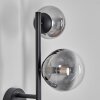 Chehalis Kula świetlna, Lampa ścienna 23 cm Chrom, Przezroczysty, Przydymiony, 3-punktowe