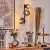 Chehalis Kula świetlna, Lampa ścienna 23 cm Chrom, Przezroczysty, Przydymiony, 3-punktowe