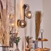 Chehalis Kula świetlna, Lampa ścienna 28 cm Chrom, Przezroczysty, Przydymiony, 3-punktowe