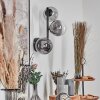 Chehalis Kula świetlna, Lampa ścienna 28 cm Chrom, Przezroczysty, Przydymiony, 3-punktowe
