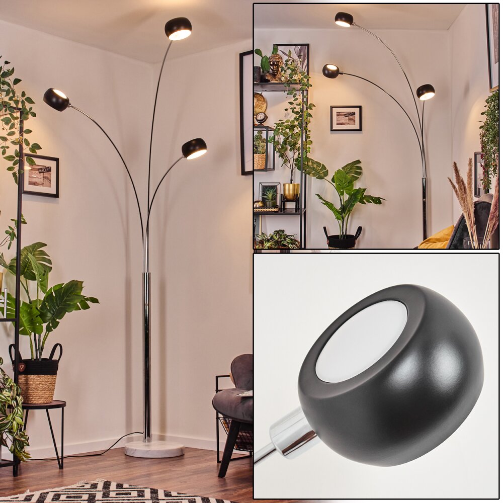 Nikkala Lampa stojąca Chrom, Marmur, Biały, 3-punktowe main product photo