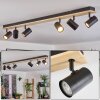 Gesteira lampa sufitowa, spot sufitowy kolory naturalne, czarny, 6-punktowe