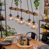 Ripoll lampa wisząca, kula świetlna, lampa wisząca kolory naturalne, czarny, 5-punktowe