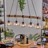 Ripoll lampa wisząca, kula świetlna, lampa wisząca kolory naturalne, czarny, 5-punktowe
