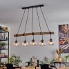 Ripoll lampa wisząca, kula świetlna, lampa wisząca kolory naturalne, czarny, 5-punktowe